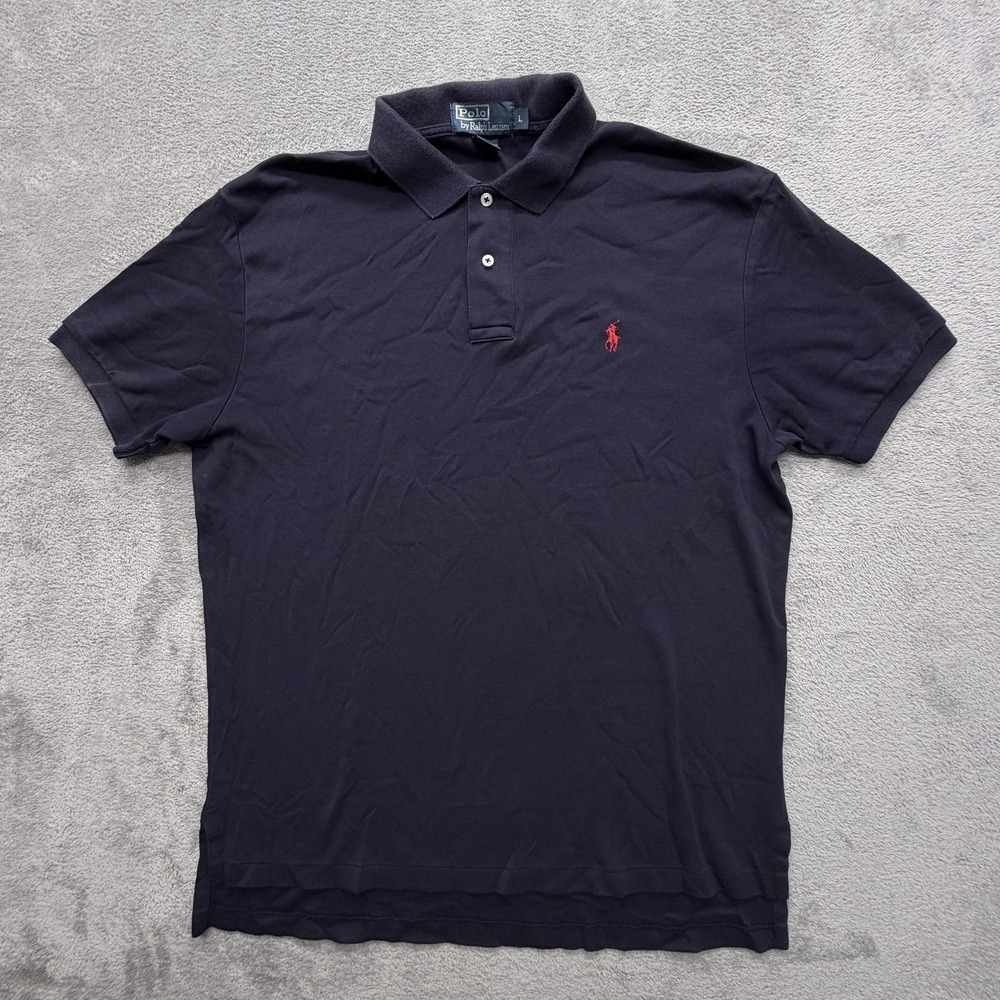 Polo By Ralph Lauren Polo Shirt Mens L Blue 100% Cotton Classic Fit Embroidered
